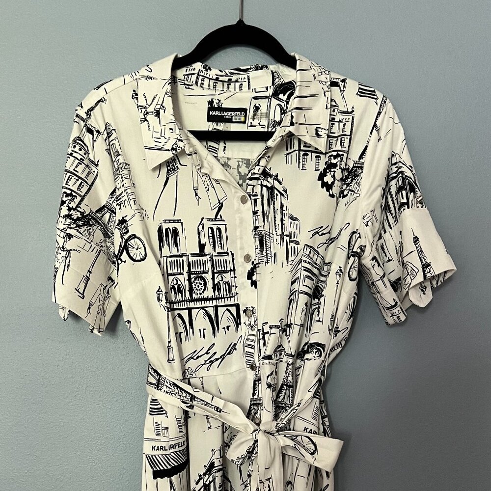 KARL LAGERFELD PARIS Shirt Dress - Size 14